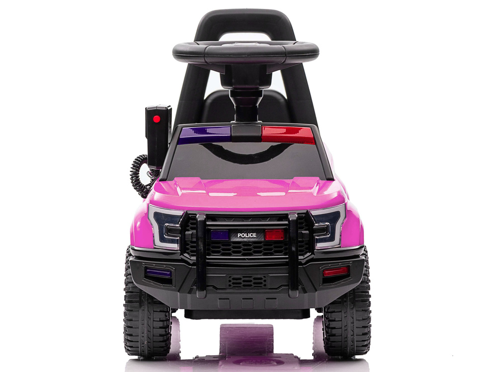 Loopauto - politie thema - 62x29x43 cm - roze