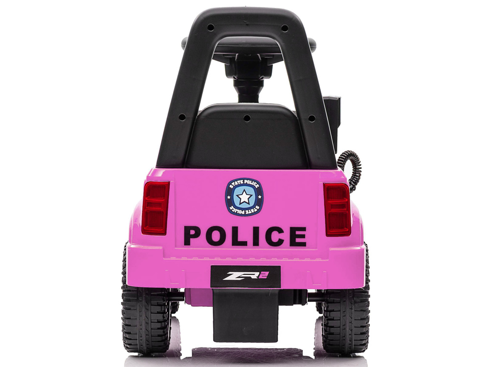 Loopauto - politie thema - 62x29x43 cm - roze