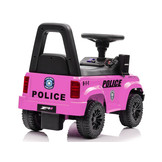 Loopauto - politie thema - 62x29x43 cm - roze