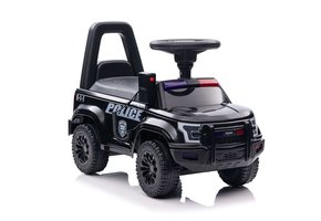 Loopauto - politie thema - 62x29x43 cm - zwart