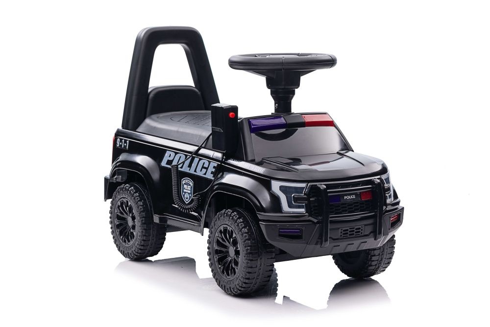 Loopauto - politie thema - 62x29x43 cm - zwart