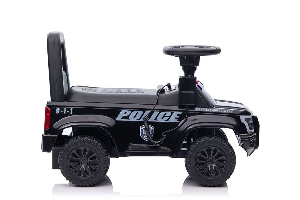 Loopauto - politie thema - 62x29x43 cm - zwart