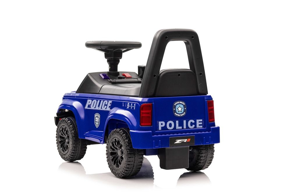 Loopauto - politie thema - 62x29x43 cm - blauw