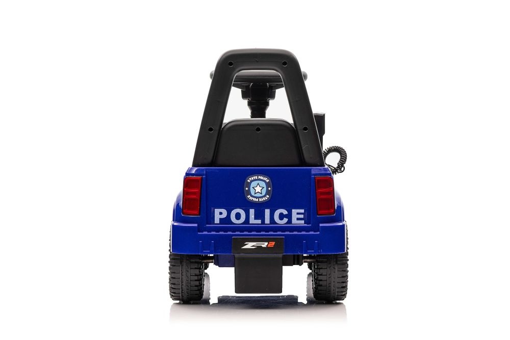 Loopauto - politie thema - 62x29x43 cm - blauw