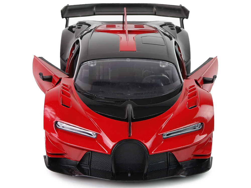 RC sportwagen - led verlichting - rood/zwart