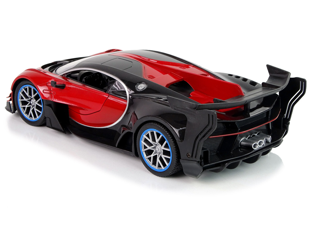 RC sportwagen - led verlichting - rood/zwart