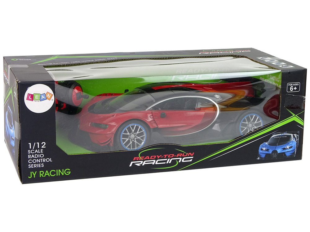 RC sportwagen - led verlichting - rood/zwart