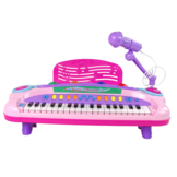 Speelgoed piano - peuter - met microfoon - 48 x 19 x 7 cm - roze