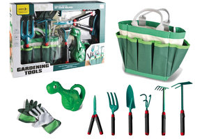 Kinder tuingereedschap - 21 cm -  tas - groen