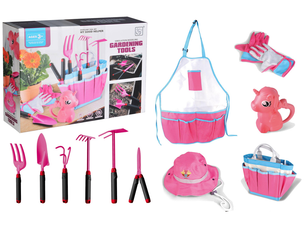 Kinder tuingereedschap - 26 cm - tas - groen