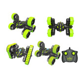 RC stunt auto - led verlichting - 18x15x15 cm - groen