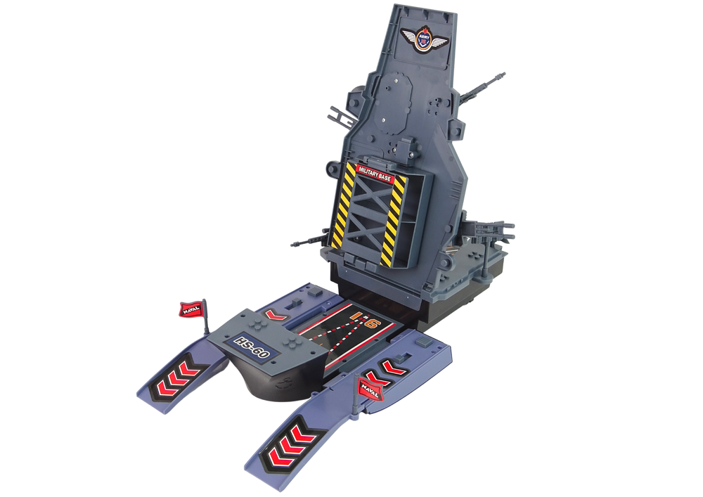 Vliegdekschip speelgoed - straaljagers - militaire voertuigen