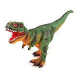 Dinosaurus speelgoed - 60x17x28 cm - rubber - oranje groen