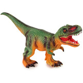 Dinosaurus speelgoed - 60x17x28 cm - rubber - oranje groen