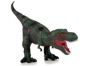 Dinosaurus speelgoed - 67x19x35 cm - rubber - rood groen