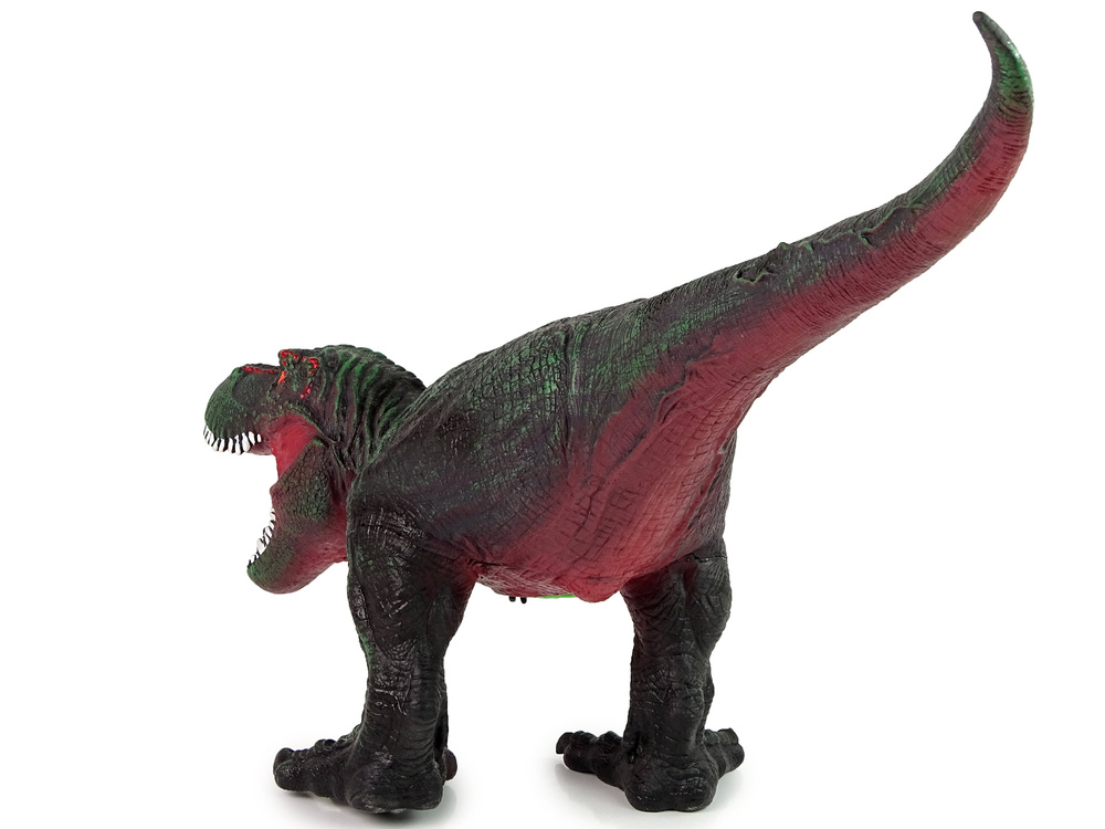 Dinosaurus speelgoed - 67x19x35 cm - rubber - rood groen
