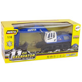 RC graafmachine - motorgeluid - bestuurbare bak - blauw