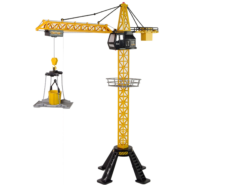 RC torenkraan - met licht en geluid - 90 cm - geel