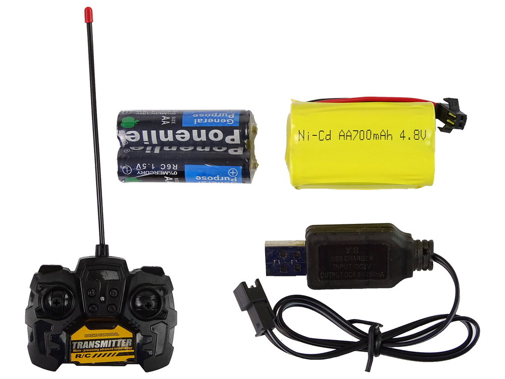 RC torenkraan - met licht en geluid - 90 cm - geel