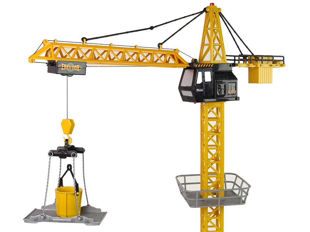 RC torenkraan - met licht en geluid - 183 cm - geel