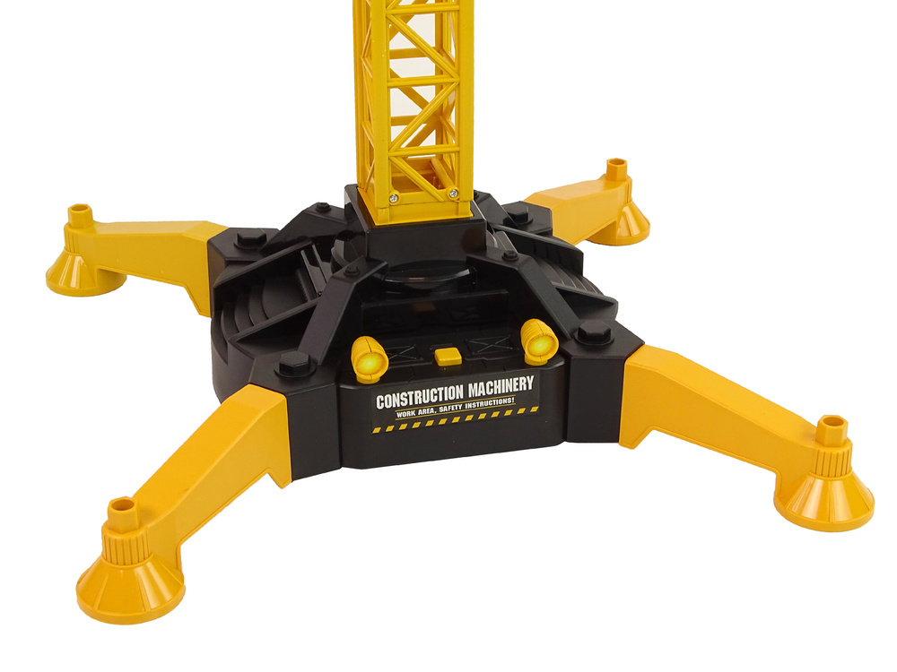 RC torenkraan - met licht en geluid - 183 cm - geel