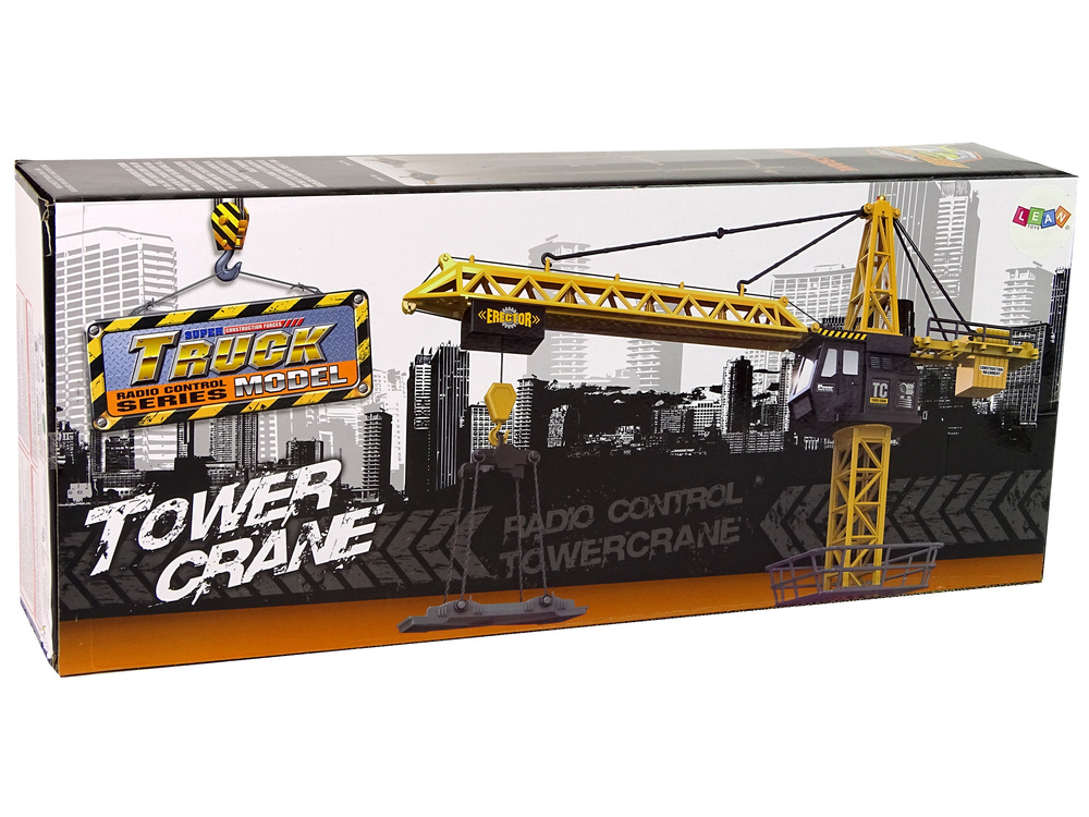 RC torenkraan - met licht en geluid - 183 cm - geel