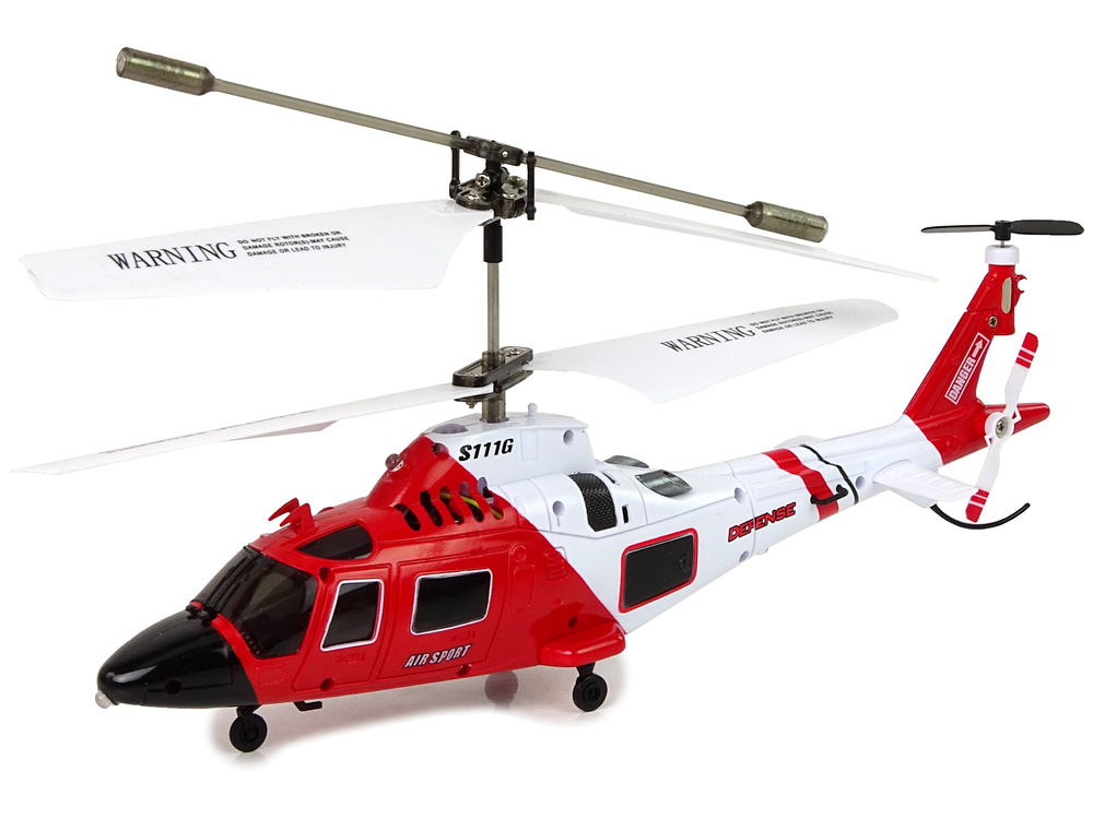 Syma S111G RC helikopter - met 3 Kanaal vliegroute - rood/wit