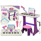 Speelgoed piano - USB & muzieknoten - 50x21x3 cm - paars
