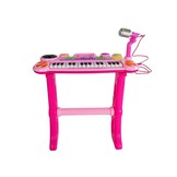 Speelgoed piano - met stoel & 31 toetsen - 47x24x55,5 cm - roze