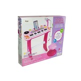 Speelgoed piano - met stoel & 31 toetsen - 47x24x55,5 cm - roze