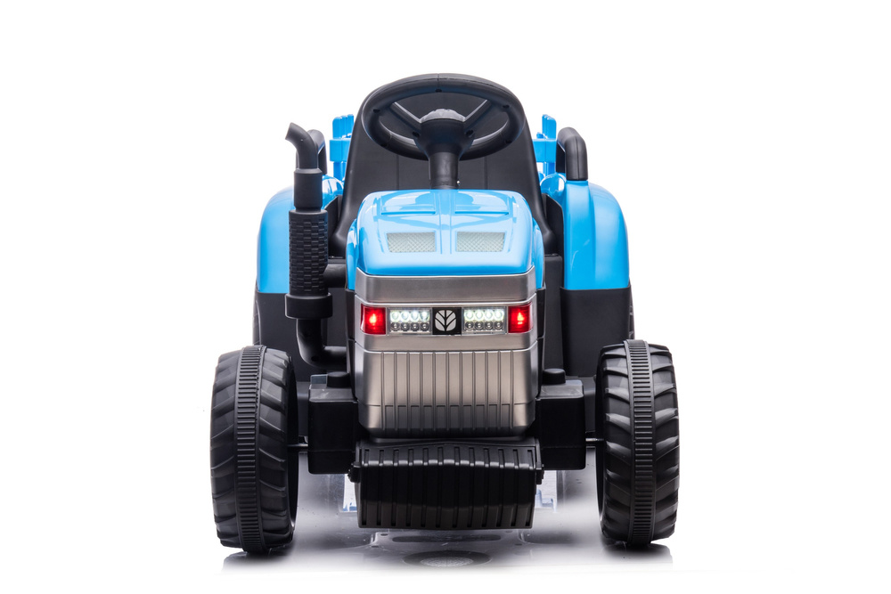 Kinder tractor - elektrisch bestuurbaar - met aanhanger - blauw