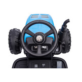 Kinder tractor - elektrisch bestuurbaar - met aanhanger - blauw