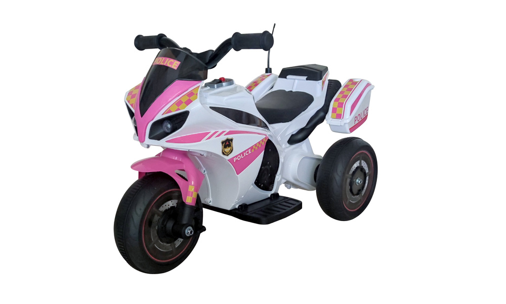 Elektrische kindermotor - led verlichting - roze