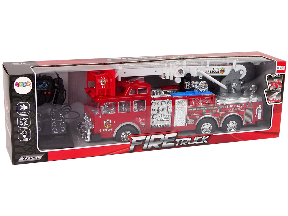 RC brandweerwagen - sirene/geluid en verlichting - rood