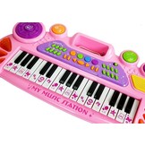 Speelgoed piano - microfoon & 31 toetsen - 44x20x5 cm - roze