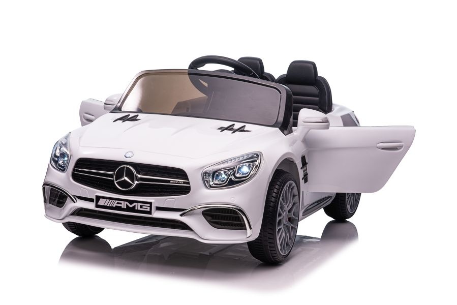 Mercedes SL65 S - elektrische kinderauto - 108x63x46 cm - wit