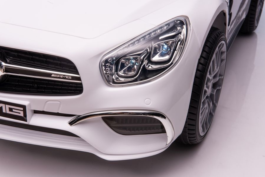 Mercedes SL65 S - elektrische kinderauto - 108x63x46 cm - wit