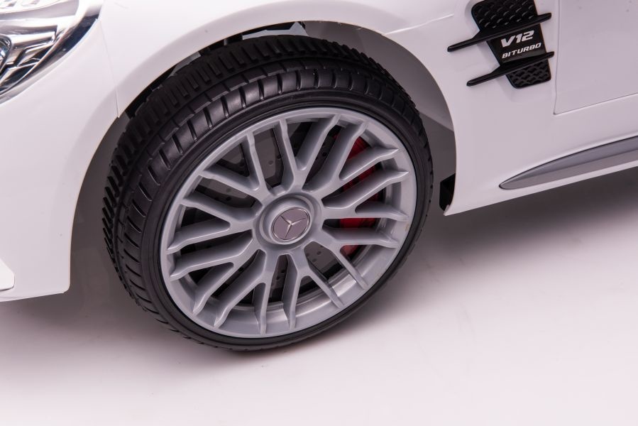 Mercedes SL65 S - elektrische kinderauto - 108x63x46 cm - wit