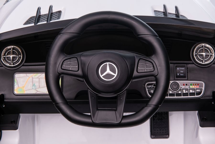 Mercedes SL65 S - elektrische kinderauto - 108x63x46 cm - wit