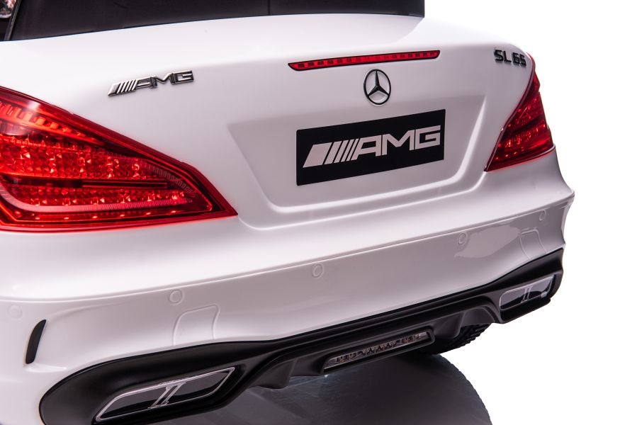 Mercedes SL65 S - elektrische kinderauto - 108x63x46 cm - wit