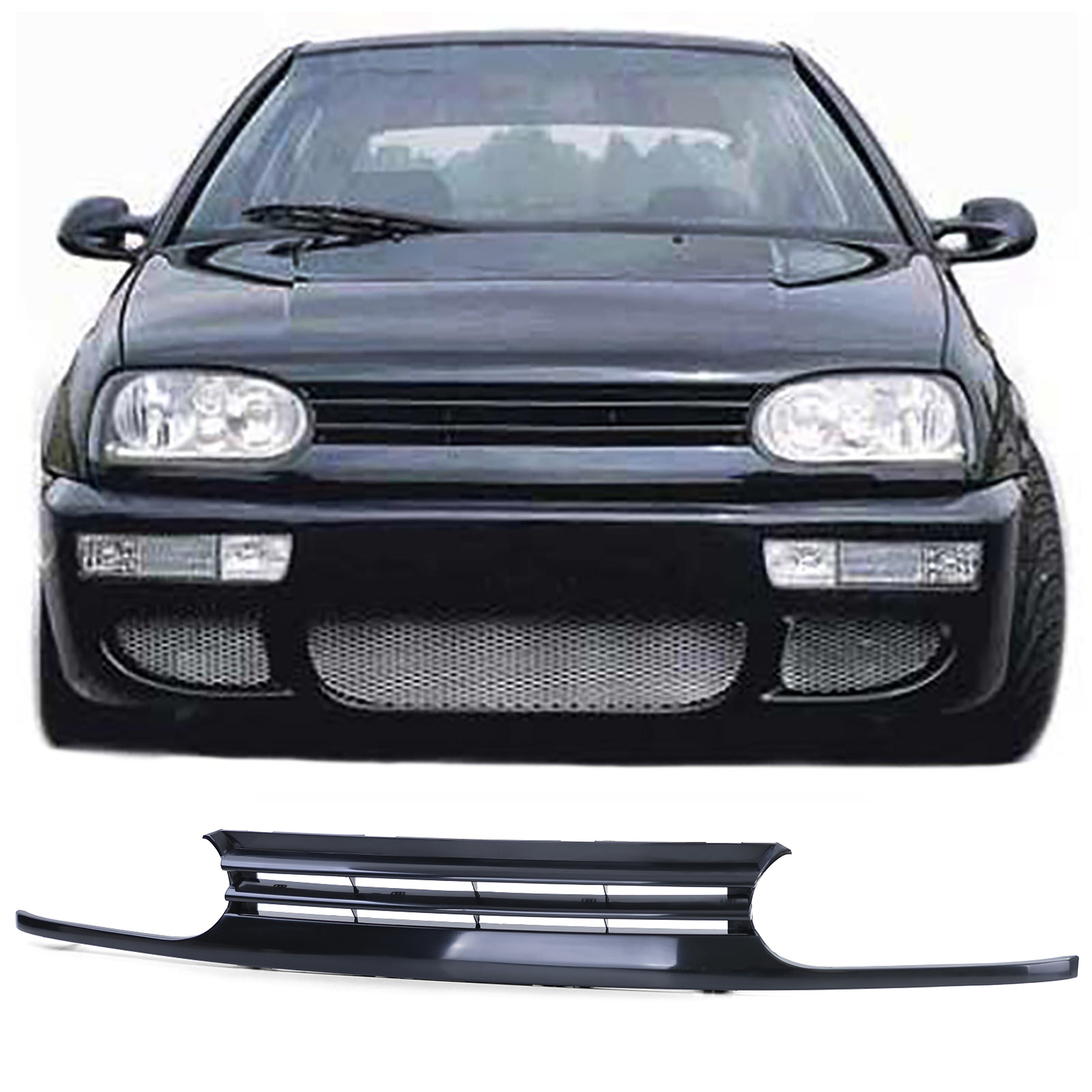 Radiator grille - zonder embleem VR6 - geschikt voor VW Golf 3 91-97