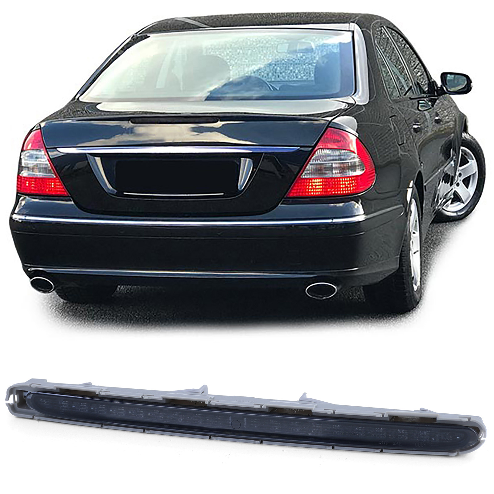 Remlicht auto - zwart rook - voor Mercedes E klasse W211 02-06