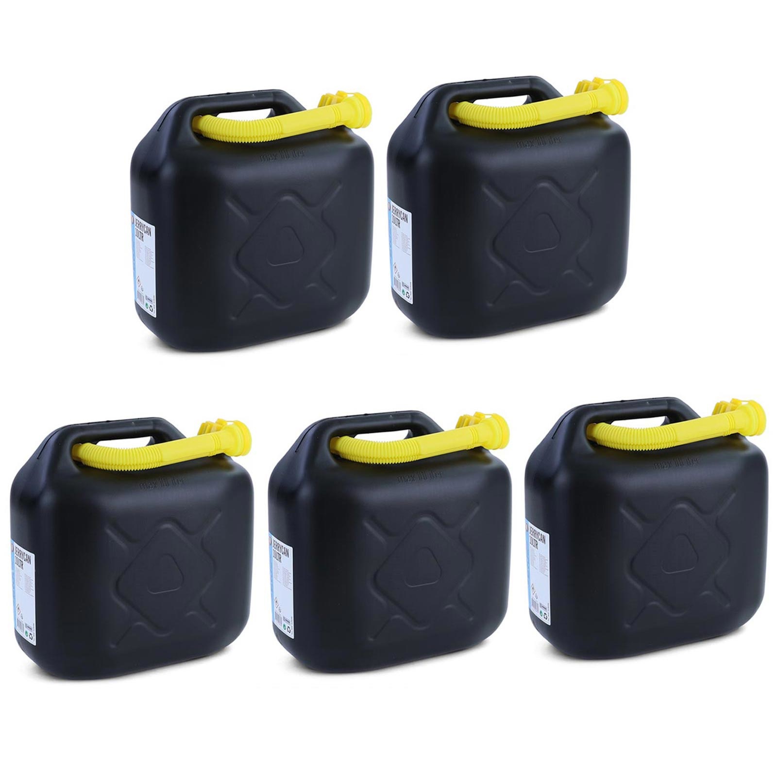Brandstof jerrycan - benzine tank - 5x 10L