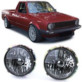 Koplampen auto - zwart H4 - geschikt voor VW Caddy I 82-92 + Jetta I 79-84