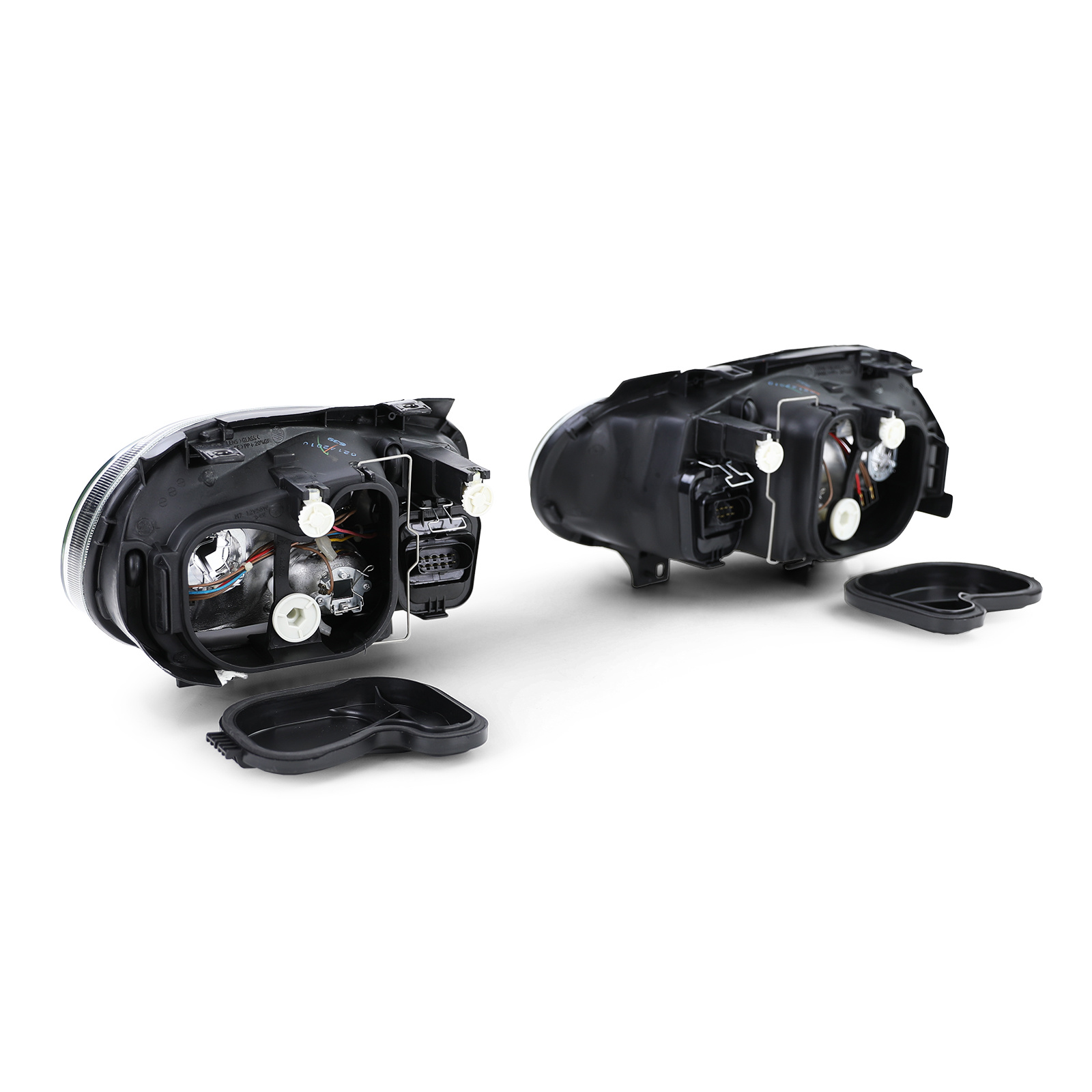 Koplampen - H7 H1 H3 met mist zwart geschikt voor VW Golf 4 97-03