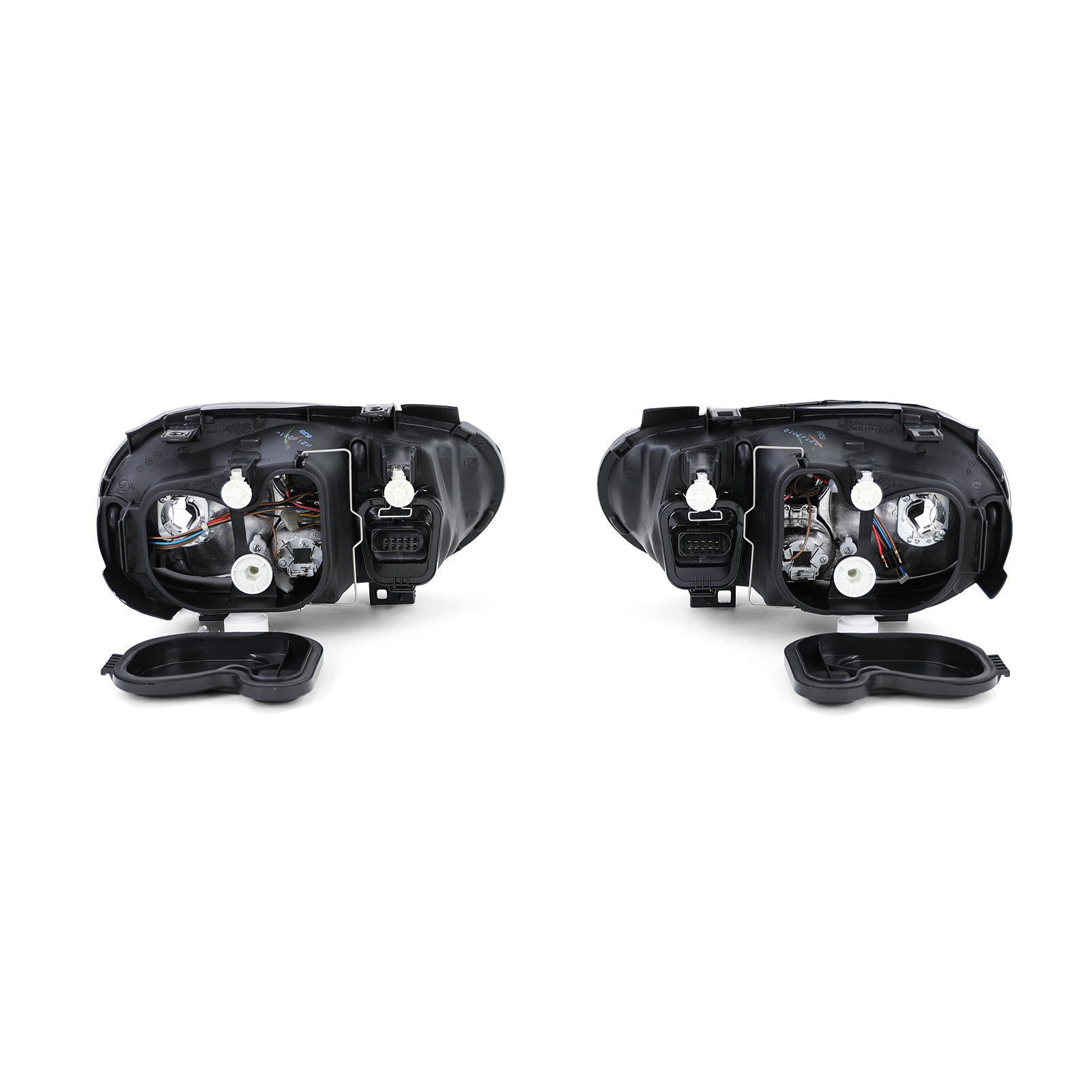 Koplampen - H7 H1 H3 met mist zwart geschikt voor VW Golf 4 97-03