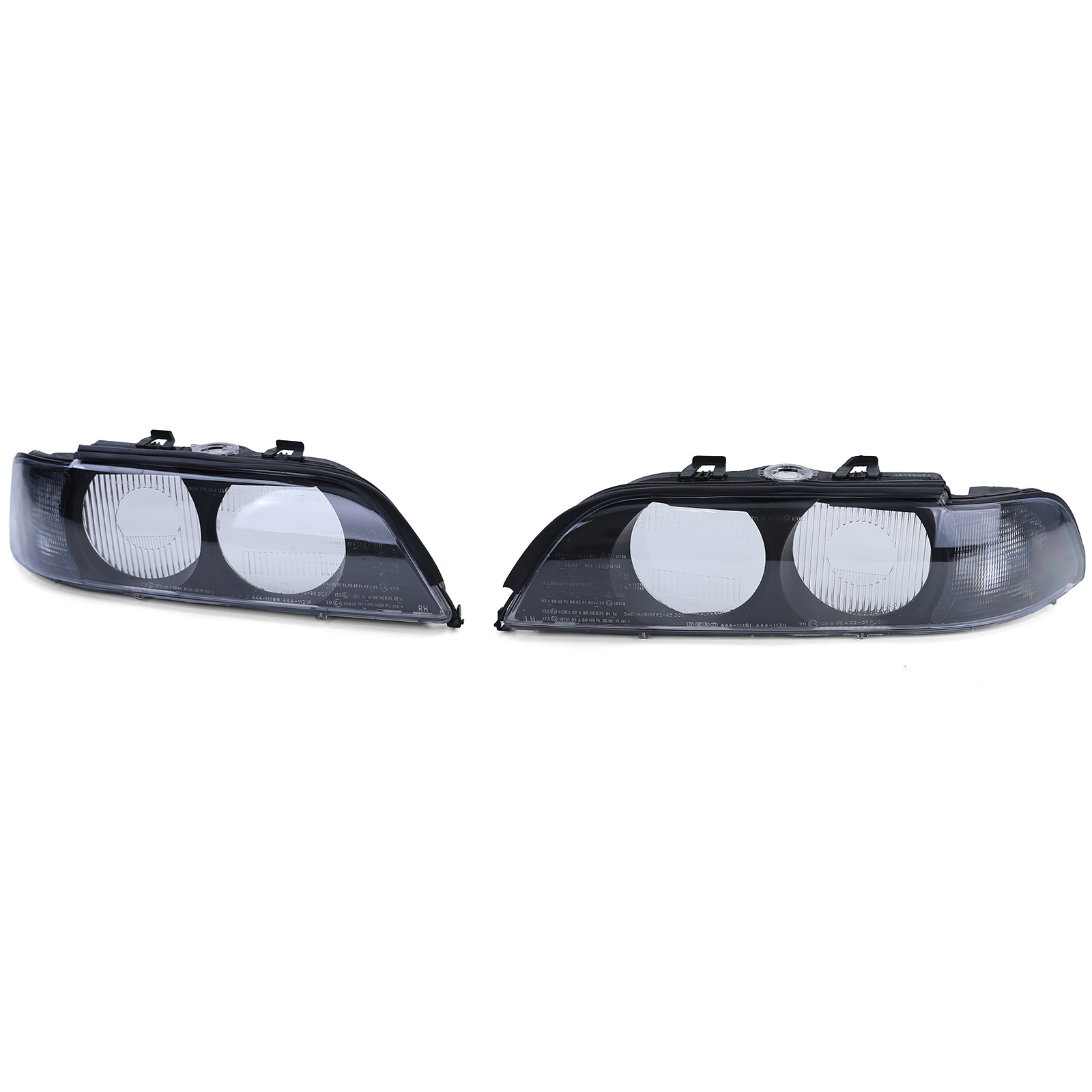 Koplamplenzen diffusers - zwart - geschikt voor BMW 5 Serie E39