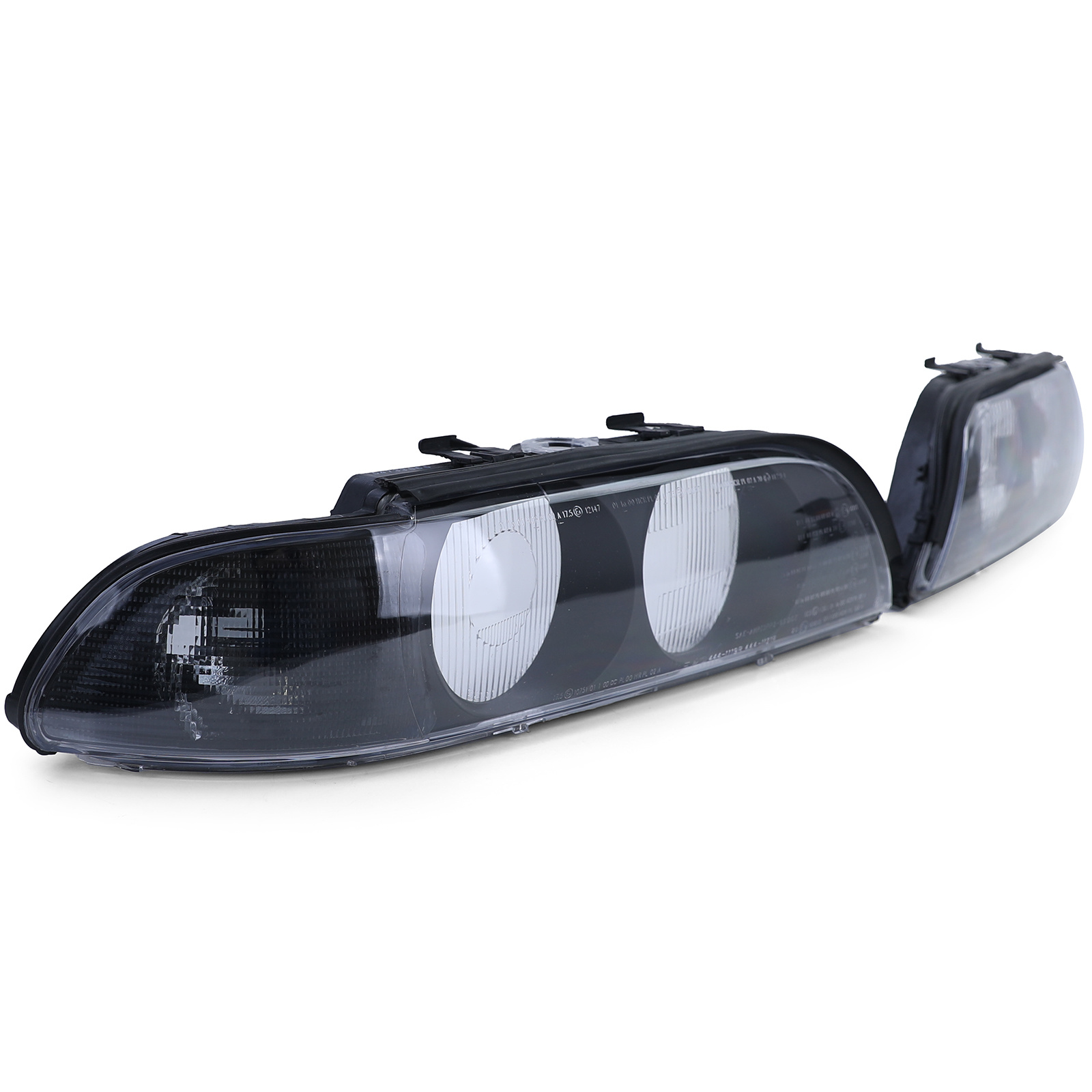 Koplamplenzen diffusers - zwart - geschikt voor BMW 5 Serie E39