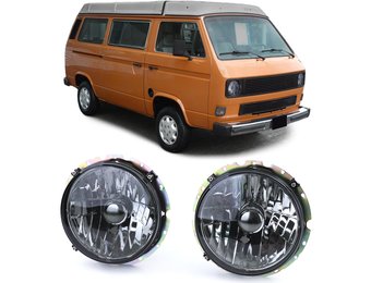 Koplampen auto - zwarte rook H4 - voor VW T2 73-79 + T3 79-92