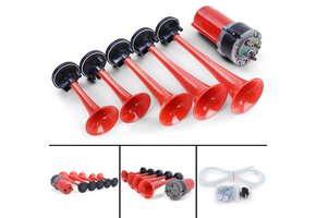 Fanfare - 5 rode toons - met compressor 118dB 12 Volt